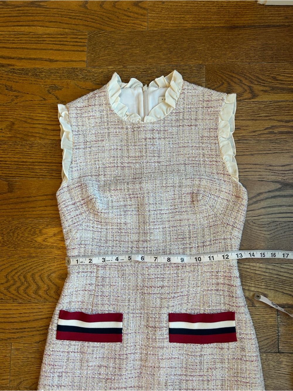 Sandro Morgan Ruffled Tweed Mini Dress size FR 36/US 4 - Picture 5 of 9